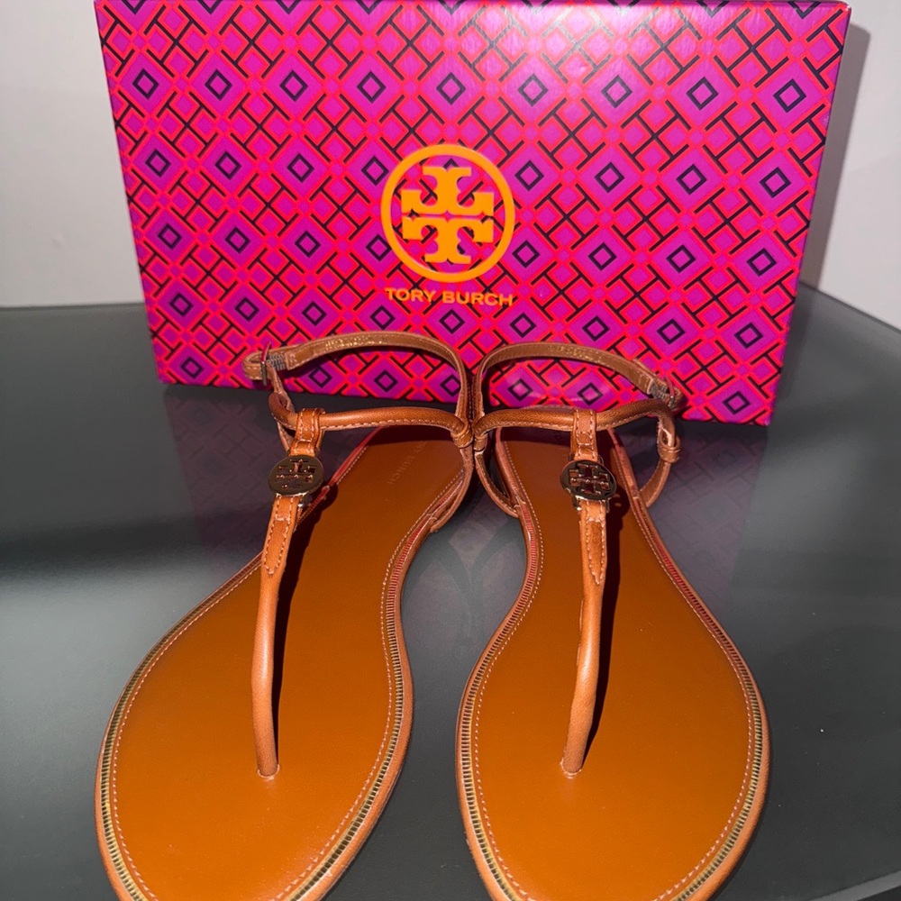 Tory Burch Emmy Sandal Bourbon - Picture 4 of 13